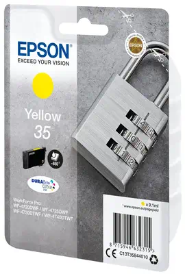 Epson Padlock Singlepack Yellow 35 DURABrite Ultra Ink Epson - visuel 1 - hello RSE - Réduisez vos coûts d'impression