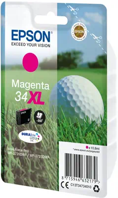 Singlepack Magenta 34XL DURABrite Ultra Ink Epson - visuel 1 - hello RSE - Réduisez vos coûts d'impression