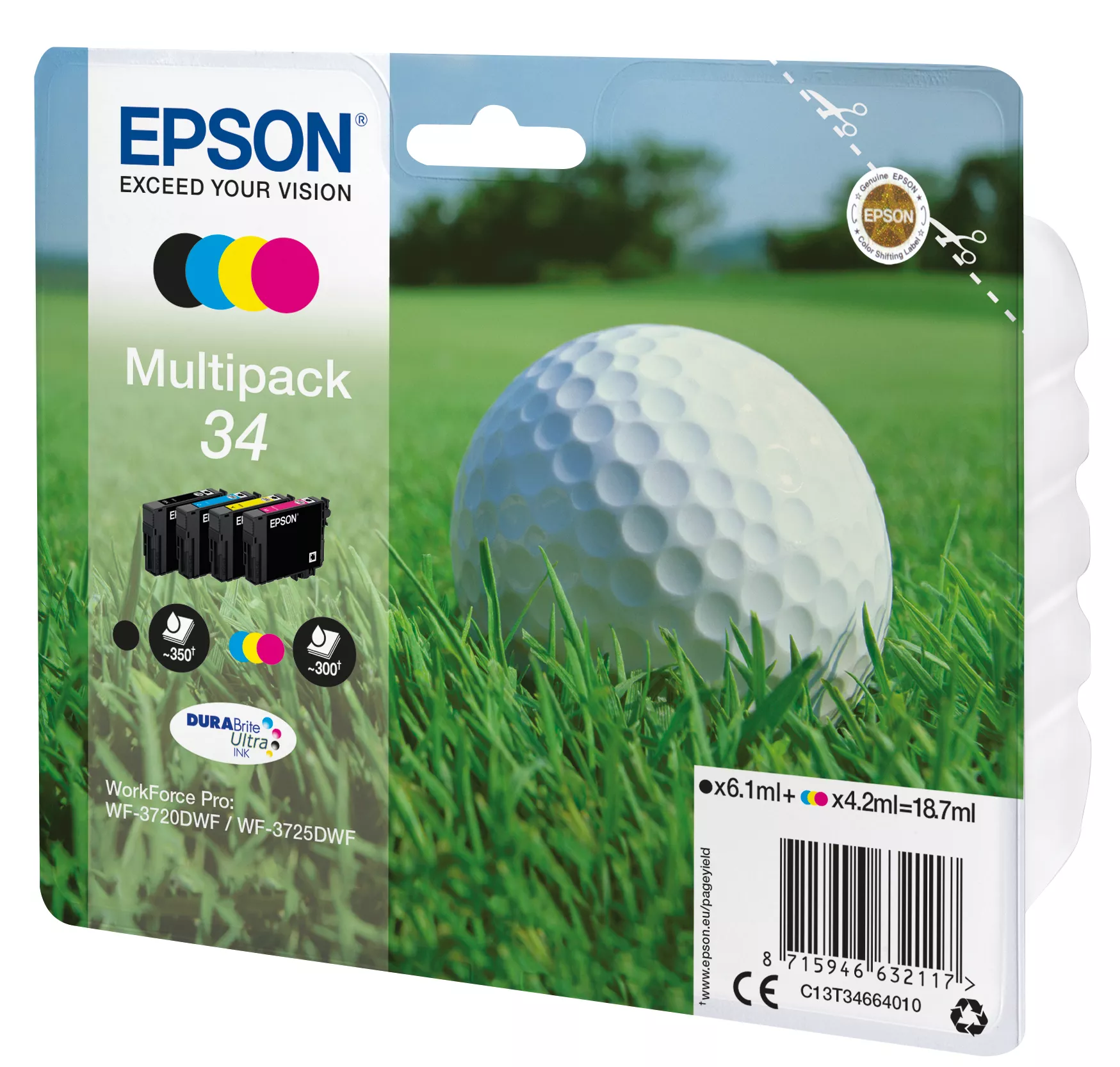 Achat Cartouches d'encre EPSON Multipack 4-colors 34 Encre DURABrite Ultra BCMY sur hello RSE