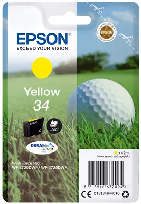 Singlepack Yellow 34 DURABrite Ultra Ink Epson - visuel 1 - hello RSE - Découvrez la gamme