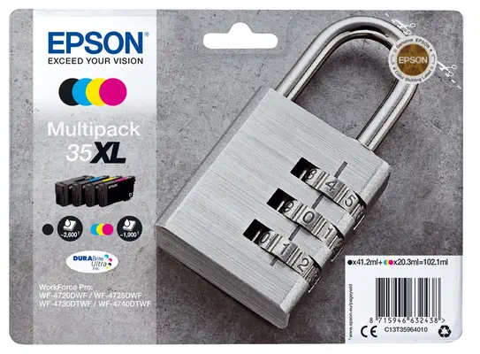Epson Padlock Multipack 4-colours 35XL DURABrite Ultra Ink - Cartouches d'encre - visuel 1