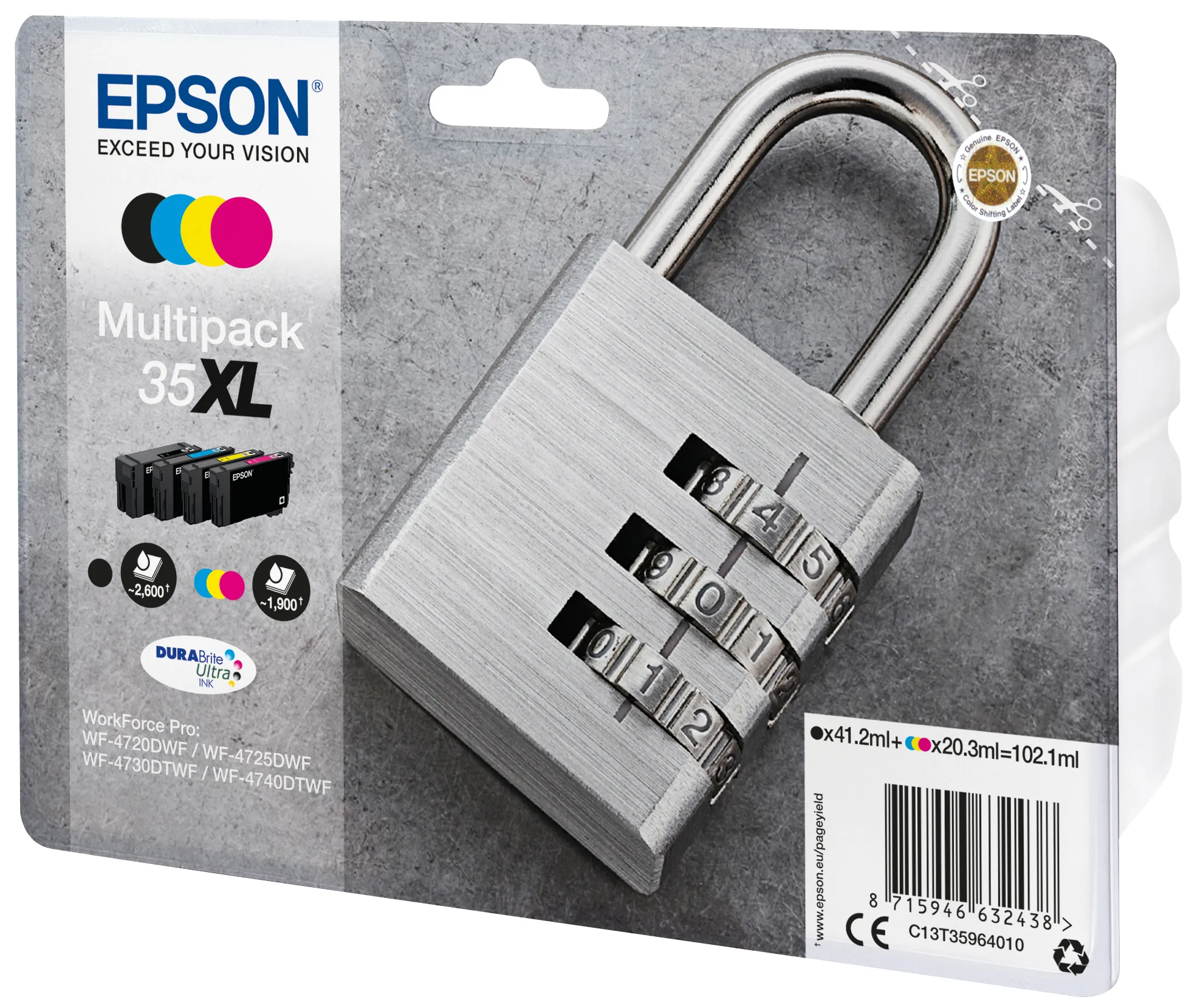 Vente Epson Padlock Multipack 4-colours 35XL DURABrite Ultra Ink Epson au meilleur prix - visuel 4