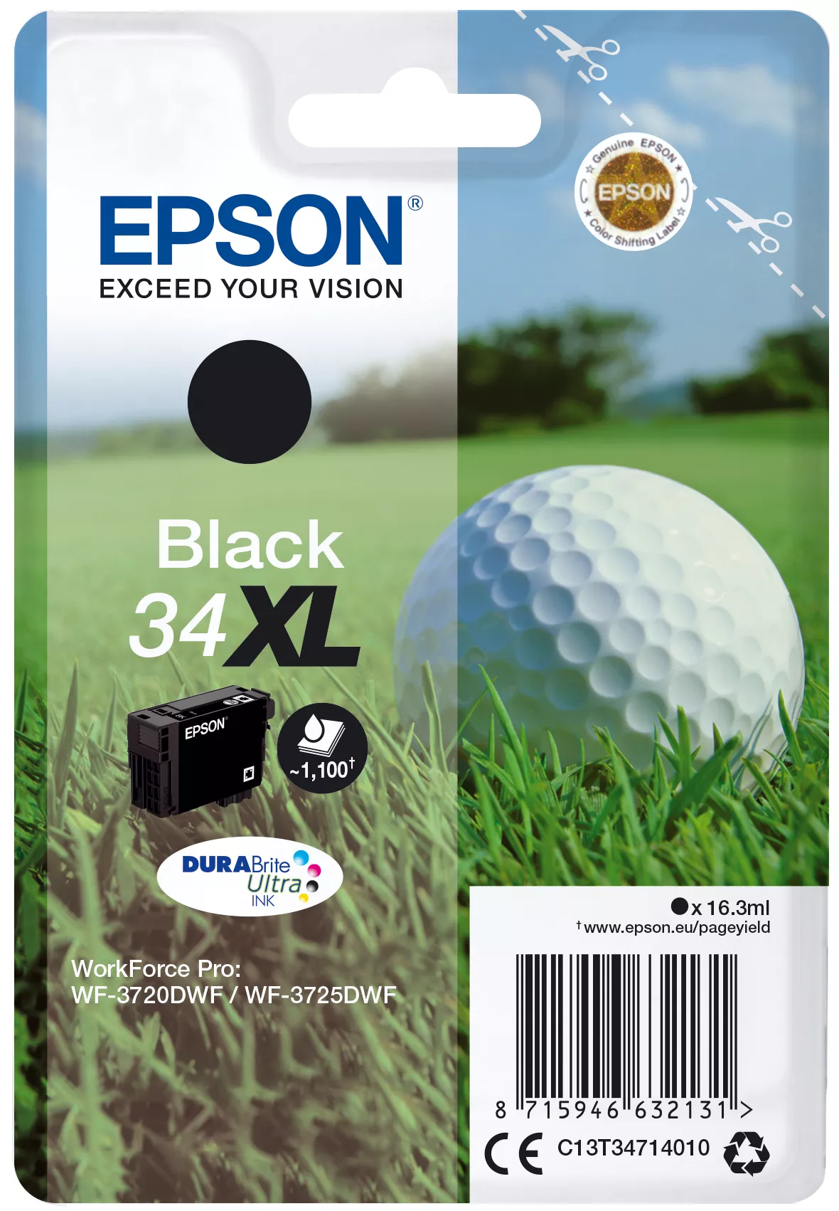 Achat EPSON Singlepack 34XL Encre Noir DURABrite Ultra 16,3ml - 8715946632148