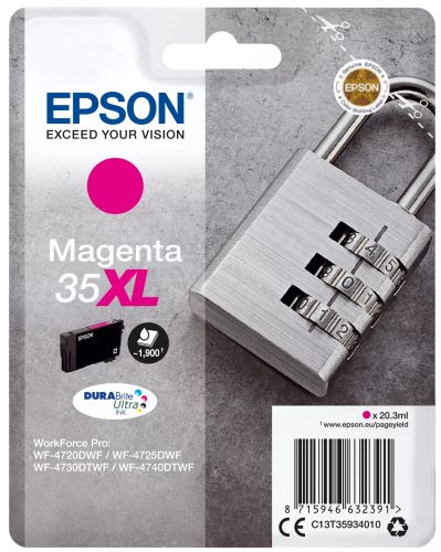 Vente Cartouches d'encre Epson Padlock Singlepack Magenta 35XL DURABrite Ultra Ink