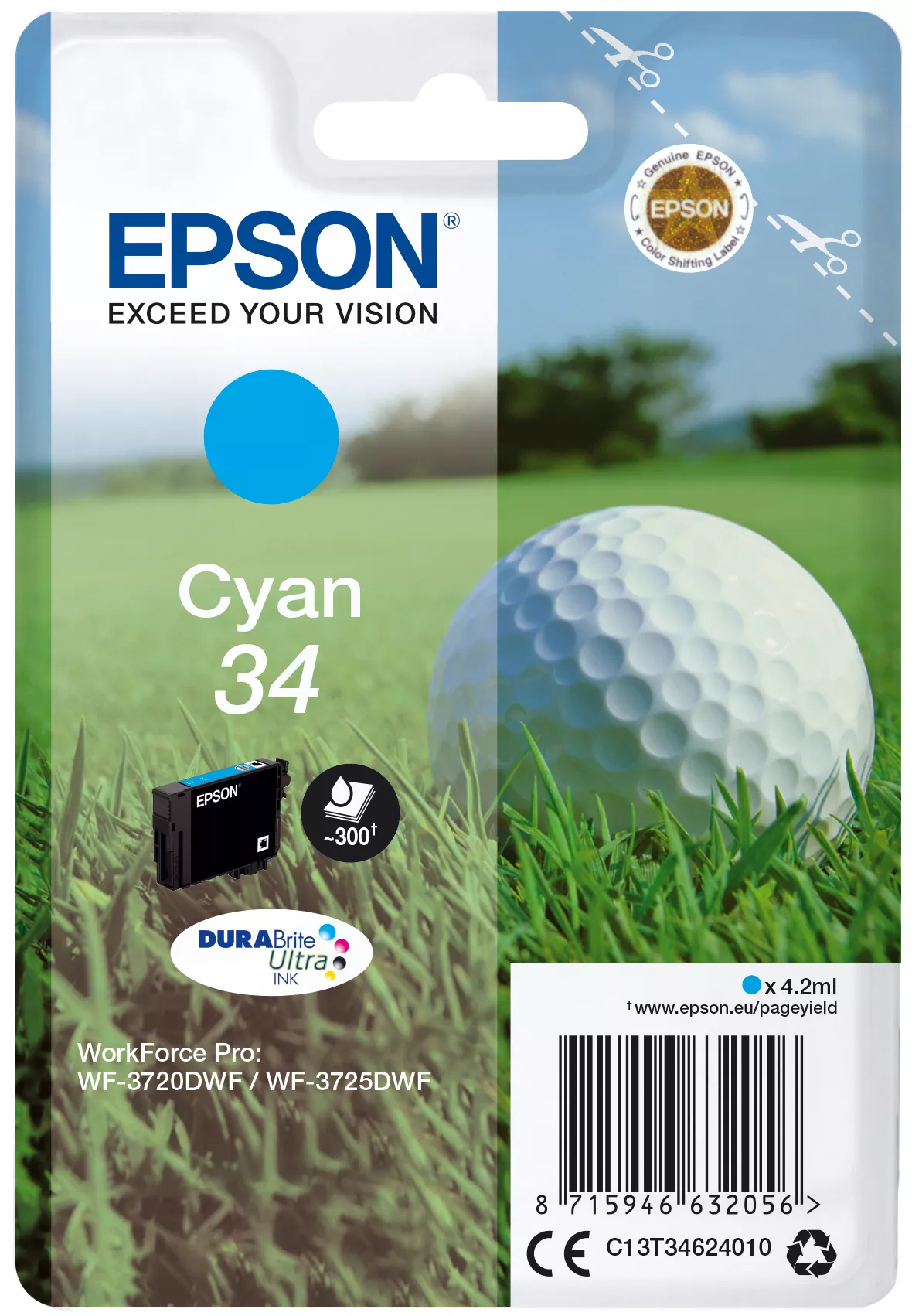 Achat EPSON Singlepack Cyan 34 - DURABrite Ultra Encre au meilleur prix