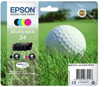 Encre DURABrite Ultra multipack 4 couleurs Balle de golf 34 avantages