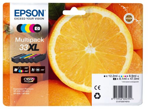 Achat Cartouches d'encre EPSON Multipack Oranges non alarmé - Encre Claria