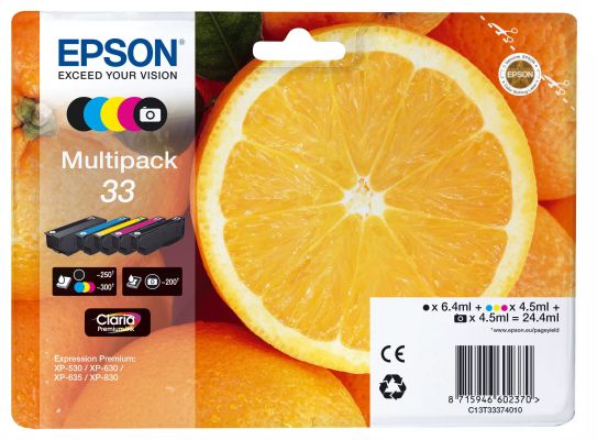 Vente Cartouches d'encre EPSON Multipack Oranges alarmé - Encre Claria Premium sur hello RSE