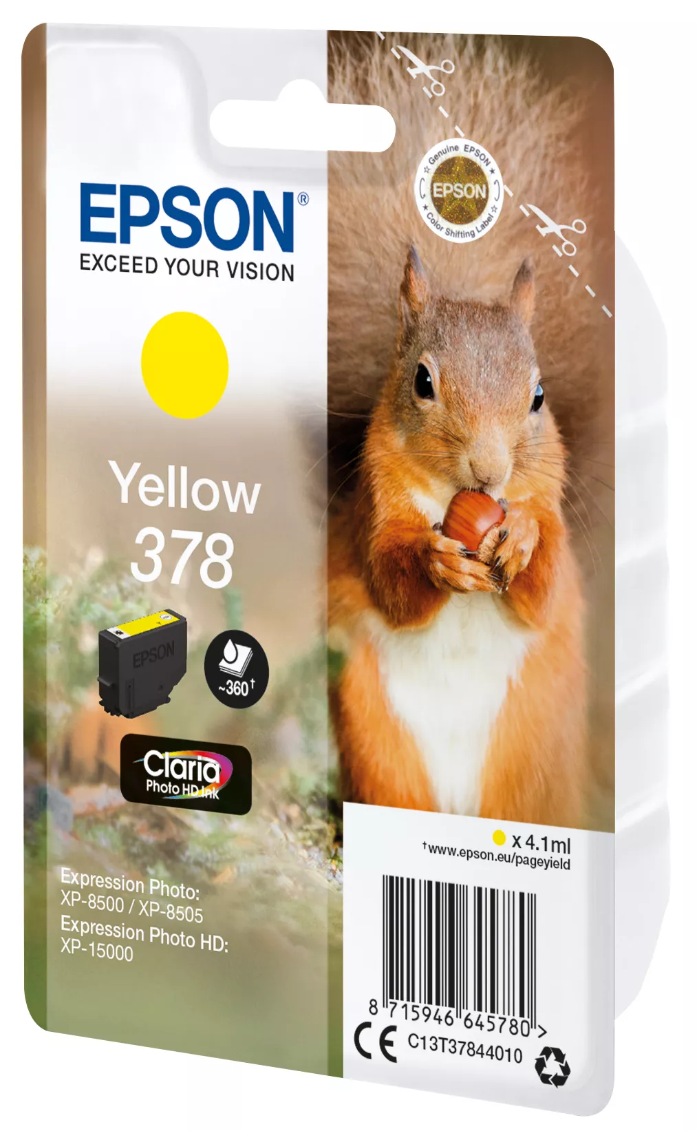 Vente EPSON Singlepack Yellow 378 Eichhörnchen Clara Photo HD Epson au meilleur prix - visuel 2
