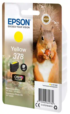 EPSON 4LB Singlepack Yellow 378 Eichhörnchen Clara Photo Epson - visuel 1 - hello RSE - Réduisez vos coûts d'impression