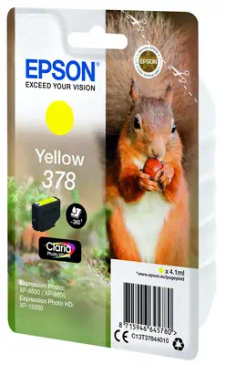 EPSON 4LB Singlepack Yellow 378 Eichhörnchen Clara Photo Epson - visuel 1 - hello RSE - Découvrez la gamme