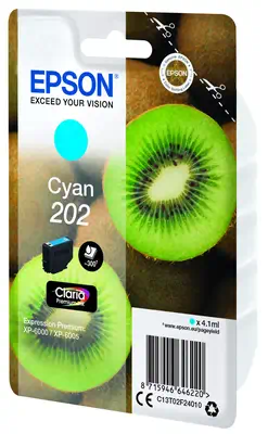 Epson Kiwi Singlepack Cyan 202 Claria Premium Ink Epson - visuel 1 - hello RSE - Découvrez la gamme