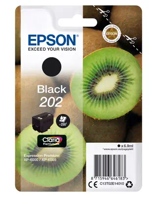 Vente Cartouches d'encre EPSON Encre Claria Premium - Cartouche Kiwi 202 Noir sans