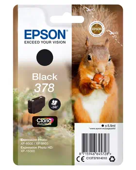 Achat EPSON Singlepack Black 378 Eichhörnchen Clara Photo HD et autres produits de la marque Epson