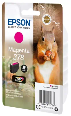 Singlepack Magenta 378 Claria Photo HD Ink Epson - visuel 1 - hello RSE - Réduisez vos coûts d'impression