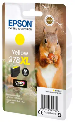 Singlepack Yellow 378XL Claria Photo HD Ink Epson - visuel 1 - hello RSE - Réduisez vos coûts d'impression