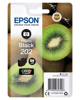 Singlepack Photo Black 202 Claria Premium Ink Epson - visuel 1 - hello RSE - Optimisés pour les imprimantes Epson