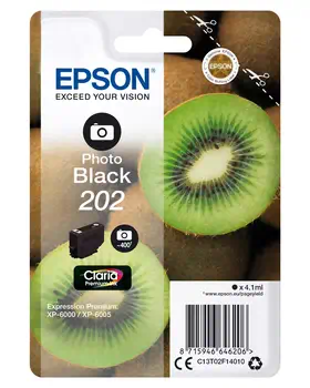 Vente Cartouches d'encre EPSON Encre Claria Premium - Cartouche Kiwi 202 Noir