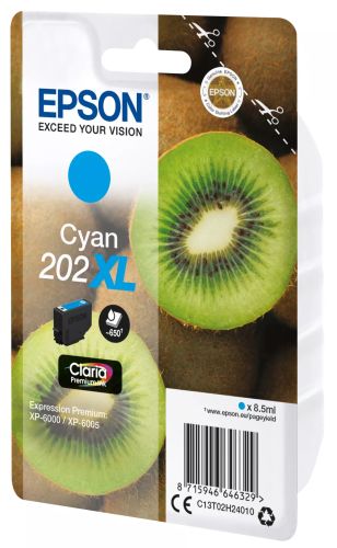Achat Cartouches d'encre EPSON Encre Claria Premium - Cartouche Kiwi 202 Cyan (XL