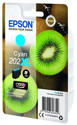 Epson Kiwi Singlepack Cyan 202XL Claria Premium Ink Epson - visuel 1 - hello RSE - Réduisez vos coûts d'impression