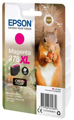 Singlepack Magenta 378XL Claria Photo HD Ink Epson - visuel 1 - hello RSE - Réduisez vos coûts d'impression