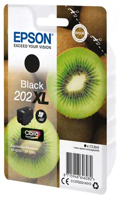 Epson Kiwi Singlepack Black 202XL Claria Premium Ink Epson - visuel 1 - hello RSE - Réduisez vos coûts d'impression