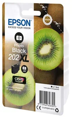 Singlepack Photo Black 202XL Claria Premium Ink Epson - visuel 1 - hello RSE - Réduisez vos coûts d'impression
