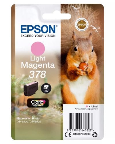 Achat Cartouches d'encre EPSON Singlepack Light Magenta 378 Eichhörnchen Clara sur hello RSE