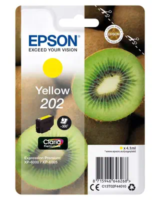 Achat Cartouches d'encre EPSON Encre Claria Premium - Cartouche Kiwi 202 Jaune