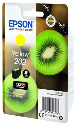 Epson Kiwi Singlepack Yellow 202 Claria Premium Ink Epson - visuel 1 - hello RSE - Découvrez la gamme