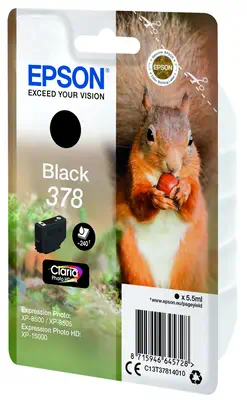 Epson Squirrel Singlepack Black 378 Claria Photo HD Ink - Cartouches d'encre - visuel 2