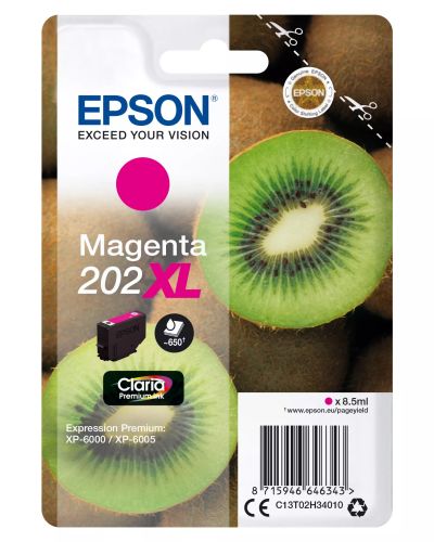Achat Cartouches d'encre Epson Kiwi Singlepack Magenta 202XL Claria Premium Ink