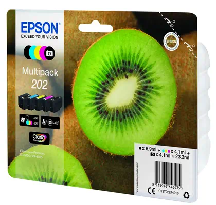 Epson Kiwi Multipack 5-colours 202 Claria Premium Ink Epson - visuel 1 - hello RSE - Découvrez la gamme