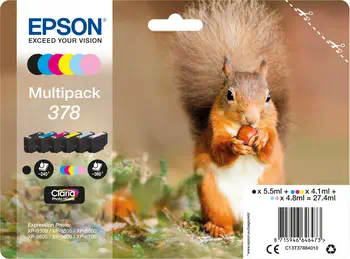 Cartouches d'encre Squirrel Noir, Cyan, Cyan clair, Magenta, Magenta clair, Jaune meilleur prix
