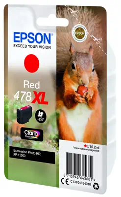 Vente Epson Squirrel Singlepack Red 478XL Claria Photo HD Epson au meilleur prix - visuel 4