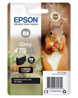 Vente Epson Squirrel Singlepack Grey 478XL Claria Photo HD Epson au meilleur prix - visuel 2