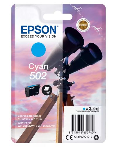 Achat Cartouches d'encre EPSON Singlepack Cyan 502 Ink