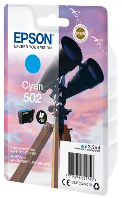EPSON 1LB Singlepack Cyan 502 Ink SEC w/s Epson - visuel 1 - hello RSE - Faible coût et fiabilité