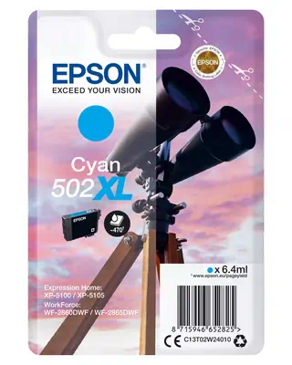 Vente Cartouches d'encre EPSON Singlepack Cyan 502XL Ink