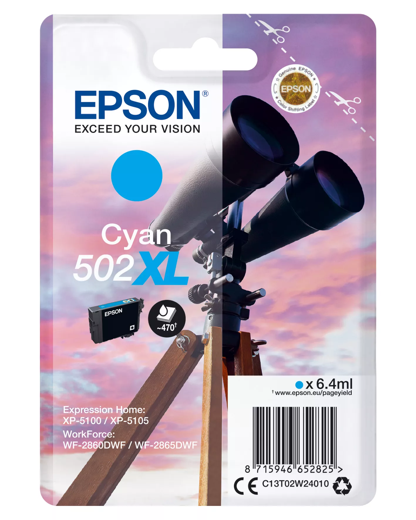 Revendeur officiel EPSON Singlepack Cyan 502XL Ink