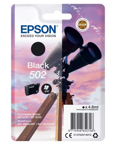 Vente Cartouches d'encre EPSON Singlepack Black 502 Ink