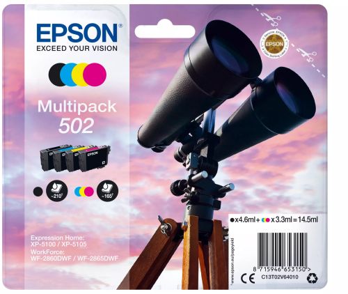Vente Cartouches d'encre EPSON Multipack 4-colours 502 Ink