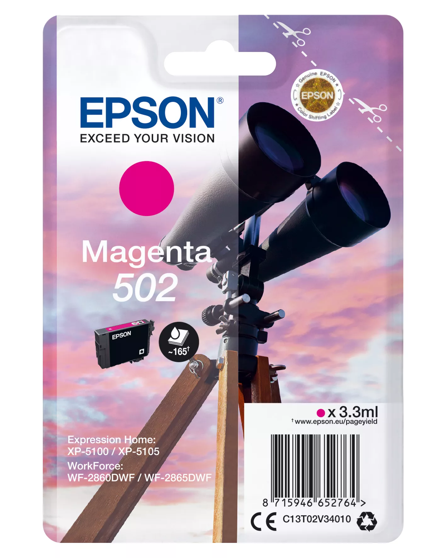 Vente EPSON Singlepack Magenta 502 Ink SEC au meilleur prix