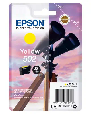 Vente Cartouches d'encre Epson Singlepack Yellow 502 Ink sur hello RSE
