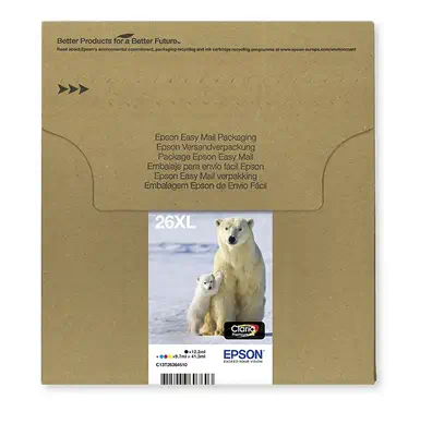 EPSON 3LB Multipack 4-colours 26XL Claria Premium Epson - visuel 1 - hello RSE - Emballage EasyMail Epson d'origine