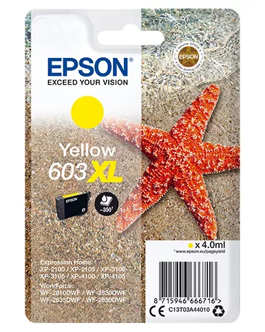Achat Cartouches d'encre EPSON Singlepack Yellow 603XL Ink