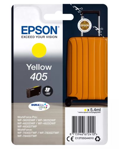 Achat Cartouches d'encre EPSON Singlepack Yellow 405 DURABrite Ultra Ink sur hello RSE