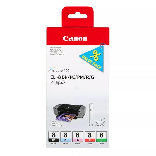 Revendeur officiel CANON CLI-8 BK, PC, PM, R, G cartouche d encre noir et quatre