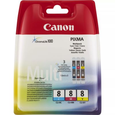 Achat CANON CLI-8C/M/Y cartouche d encre cyan, magenta et et autres produits de la marque Canon