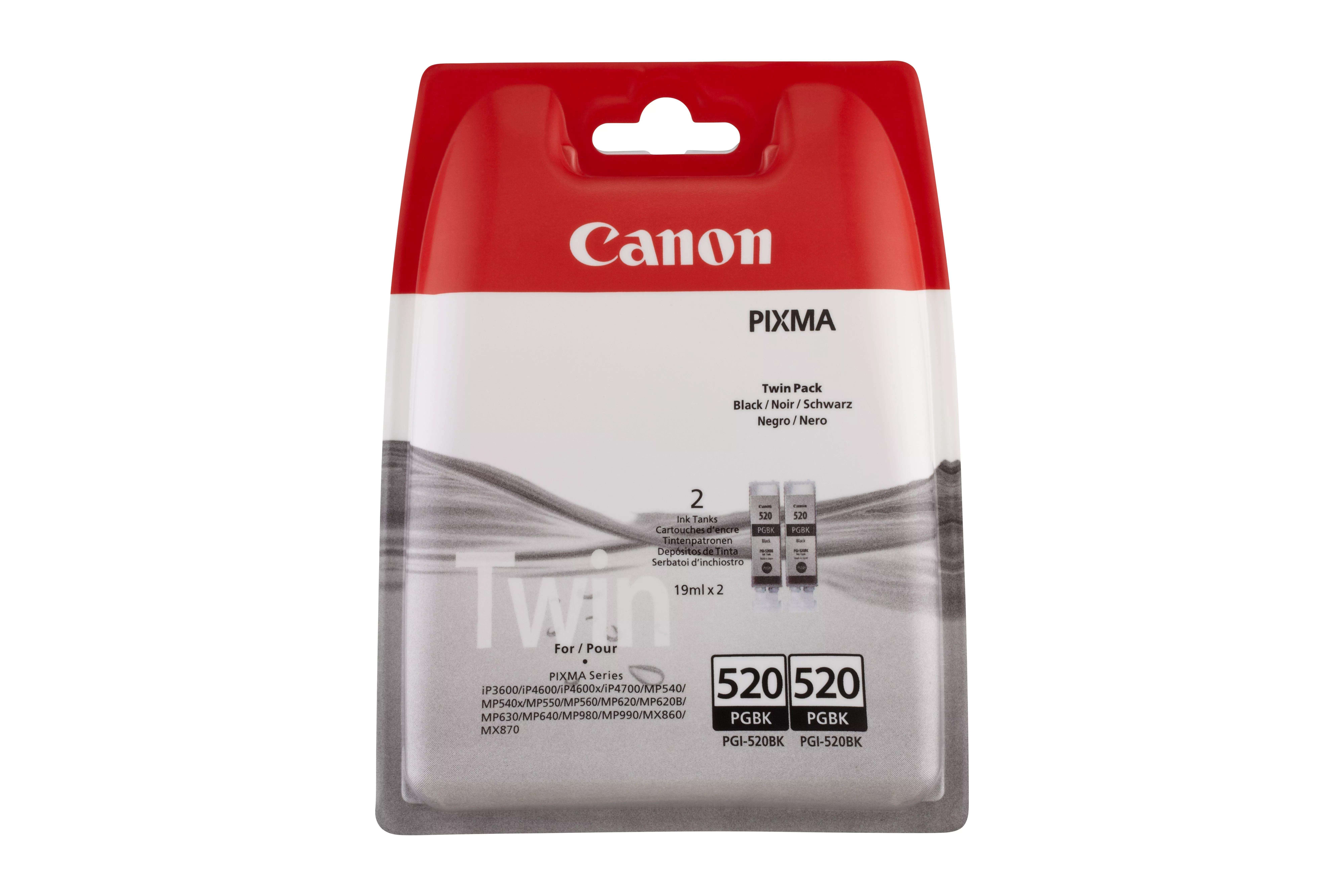 Revendeur officiel Canon Cartouche d'encre noire PGI-520BK (lot de deux